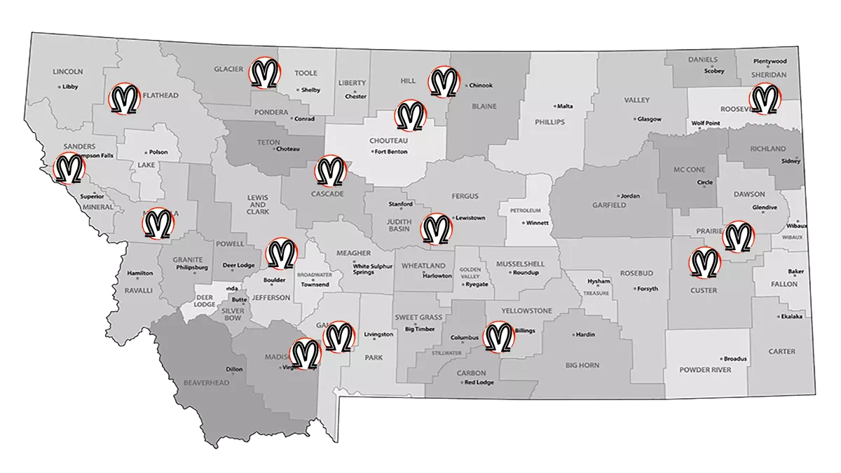 Montana Counties Map Mimi Mustard Store Locations 2024